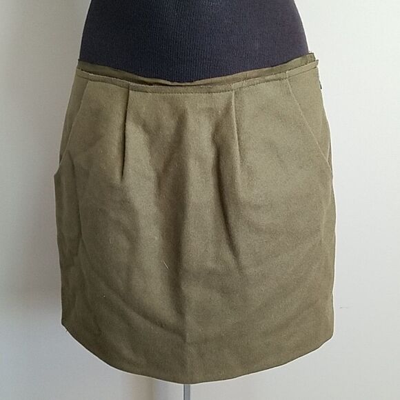 J. Crew Olive Green Boho Skirt with Pockets - Picture 2 of 4